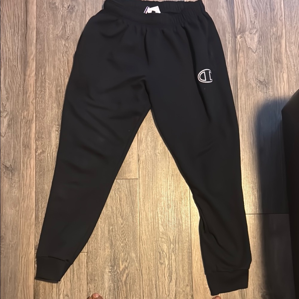 Champion Black Jogger Sweatpants with Tapered Leg